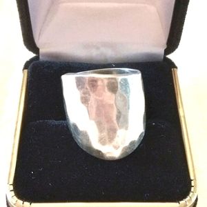 Stunning Hammered Solid Sterling Silver Ring